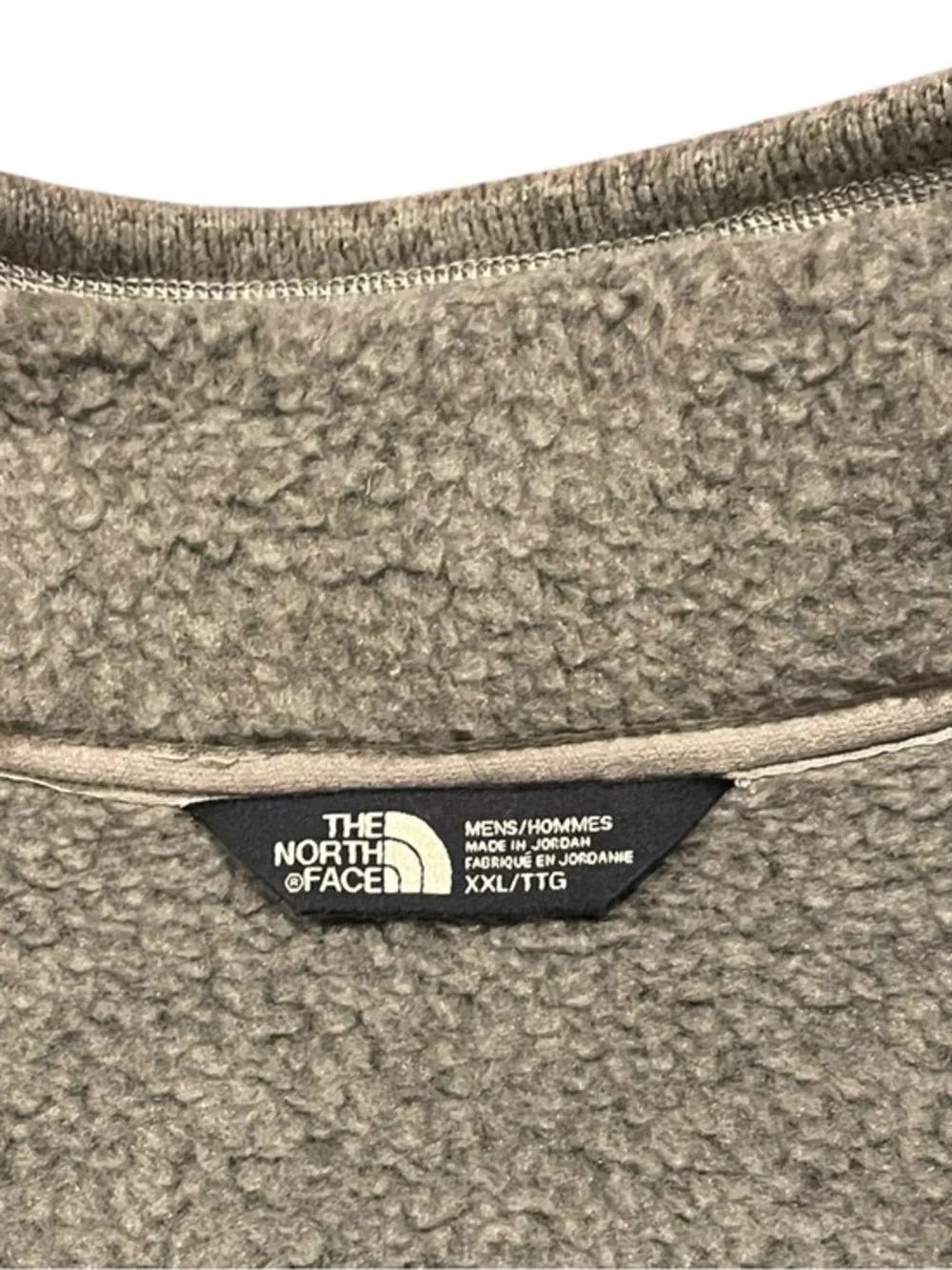 Mens XXL North Face Fleece Jacket Pullover Sweater 1/2 Zip 2XL Gray